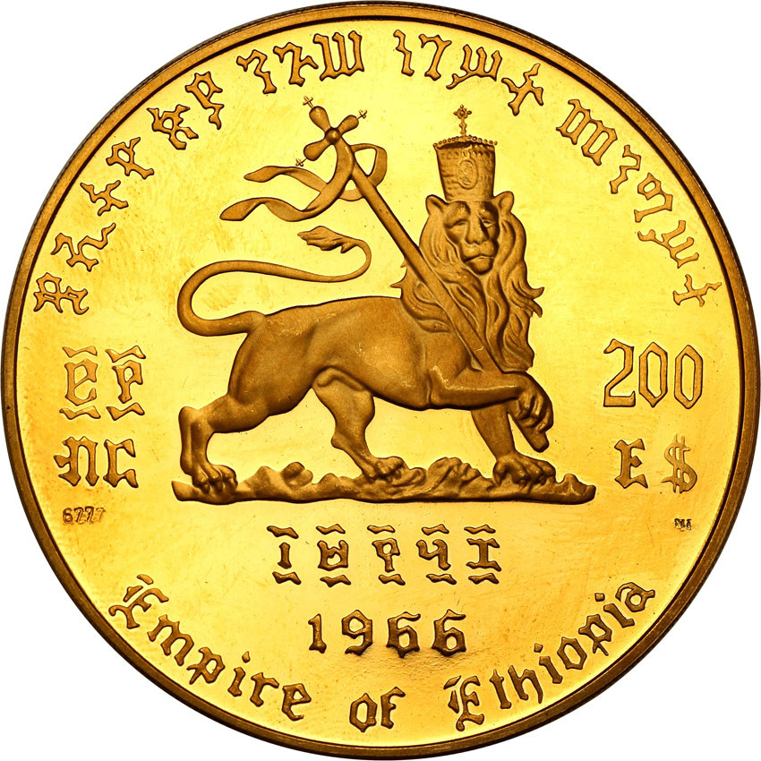 Etiopia. Haile Selassie 200 dolarów 1966